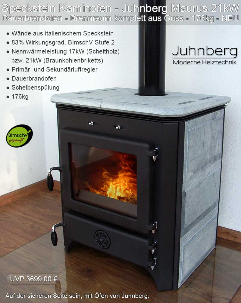 Kaminofen Juhnberg Speckstein Ofen Holzofen Kamin neu OVP | eBay