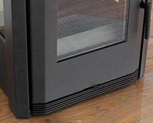 Panorama Design Kaminofen mit 3 Scheiben Holzofen Kamin Ofen