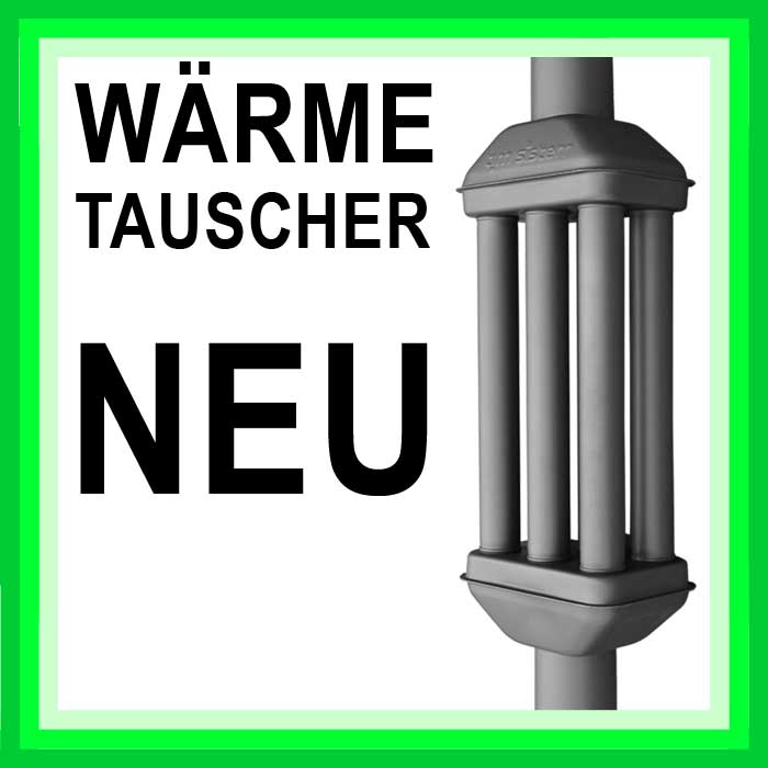Rauchgaskühler 1m x 120mm Abgaswärmetauscher für Kamin-Ofen Rauchrohr