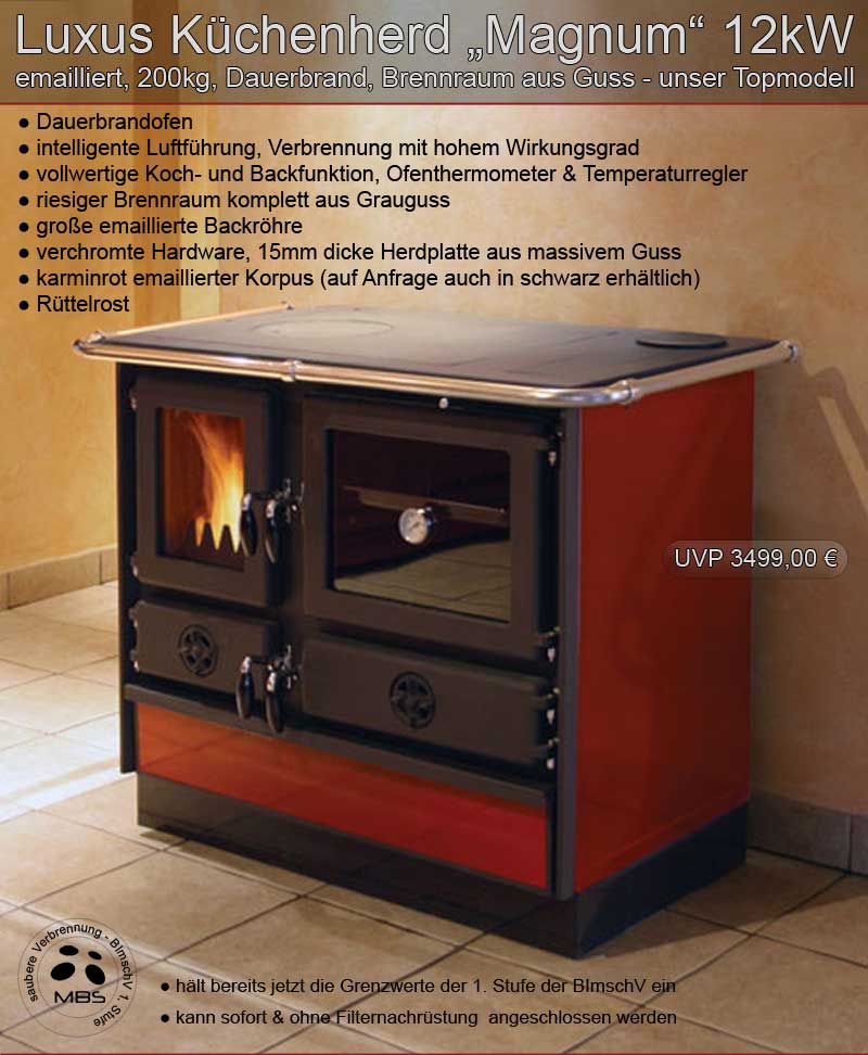 Küchenherd MBS Kaminofen Küchenofen Holzherd Kamin Ofen neu OVP | eBay
